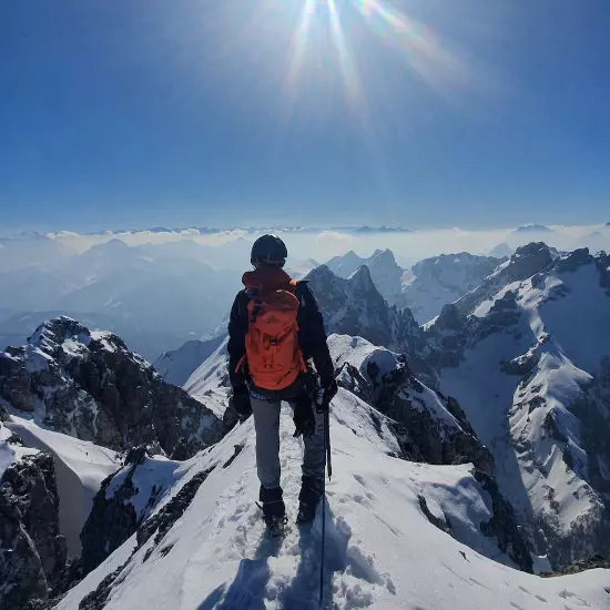 Mixklettern auf alpinen Routen mit Bergführer Andreas Biberger